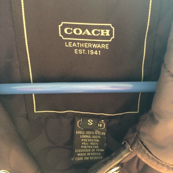 Coach size small button up coat - Picture 2 of 4